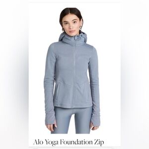 ALO Yoga foundation hoodie-Steel Blue Size Small